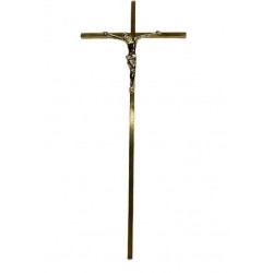 153653-153653-Croix_Fine_de_45cm_en_Laiton_-_Christ_Or detouree