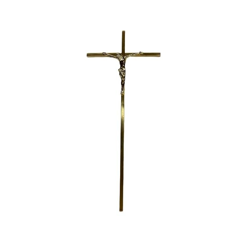 153653-153653-Croix_Fine_de_45cm_en_Laiton_-_Christ_Or detouree