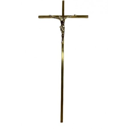 153653-153653-Croix_Fine_de_45cm_en_Laiton_-_Christ_Or detouree